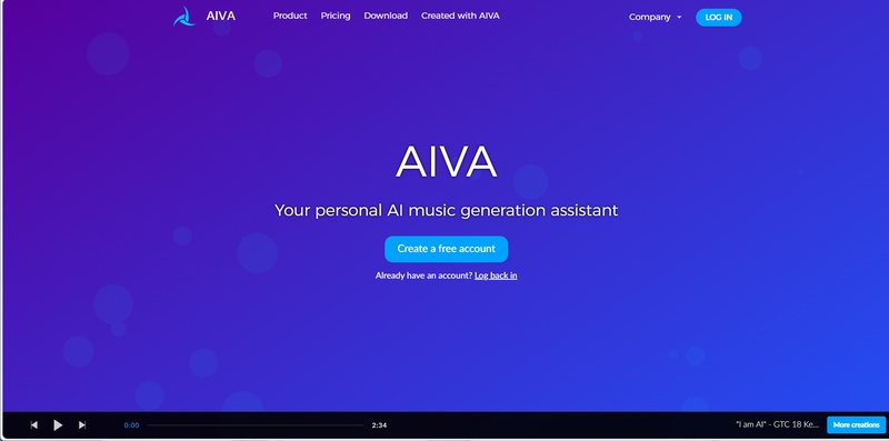 おすすめのAI音楽生成ツール-AIVA