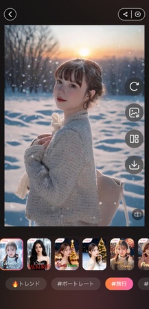 AI雪加工におすすめのアプリ-BeautyPlus