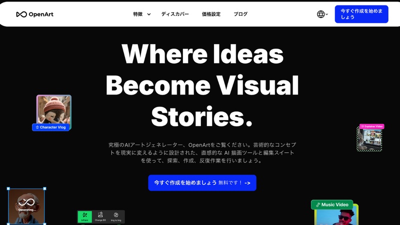 おすすめAIポラロイド画像生成ツール-OpenArt