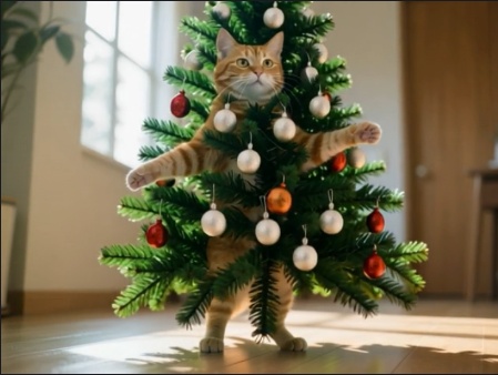 クリスマス猫動画人気チップス2