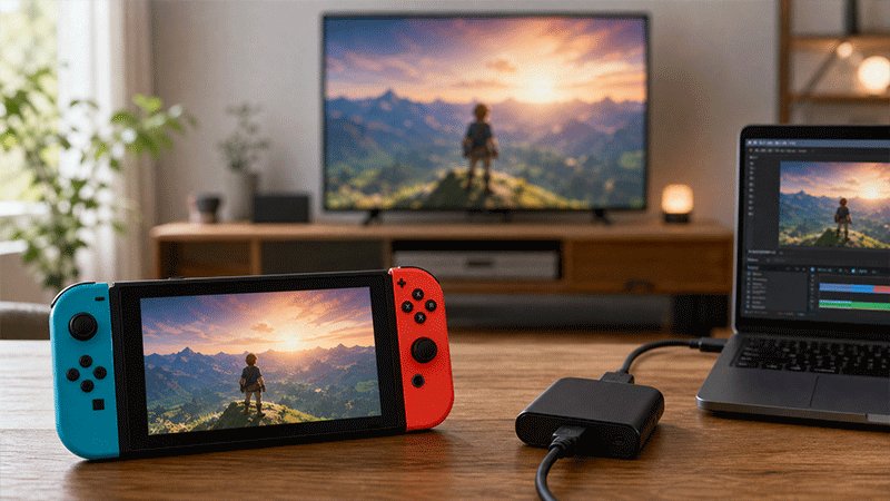 Nintendo Switchからゲームプレイを録画する方法