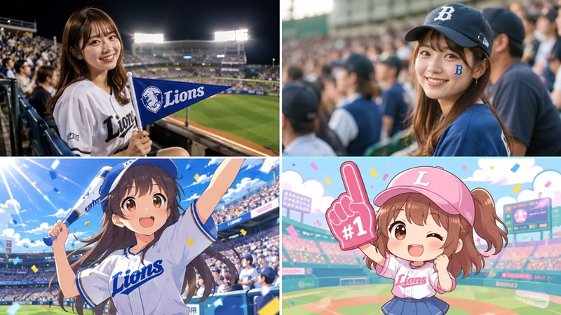 野球観戦AI画像の例