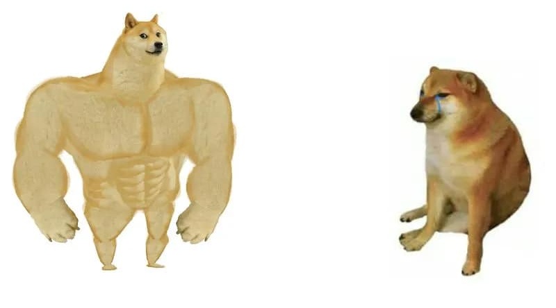 Buff Doge vs. Cheemsミームの画像