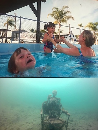 Mother Ignoring Kid Drowning In A Poolミームの画像