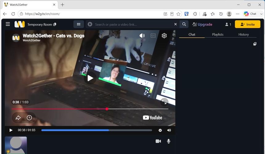 Watch2Getherで複数ユーザーが同時視聴