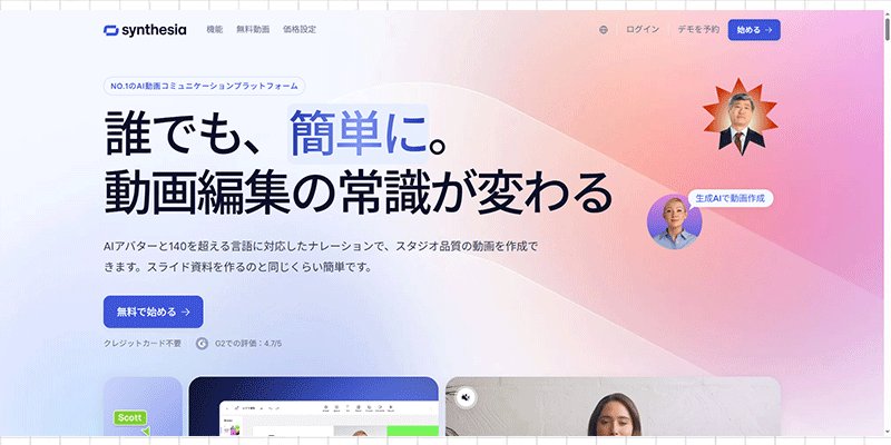 Synthesia AIアバター生成ツール