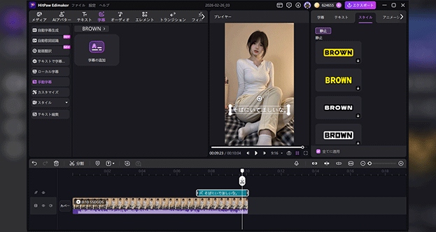 字幕機能へのアクセス