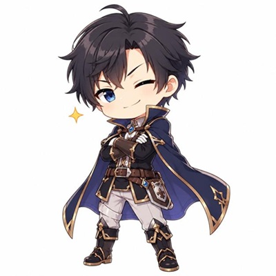 自信満々なミニキャラ男の子