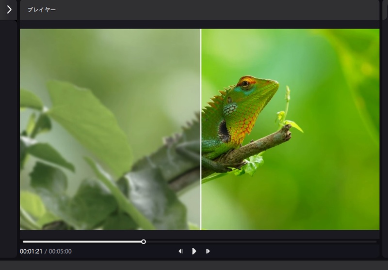 AIによる自動補正のイメージ画面