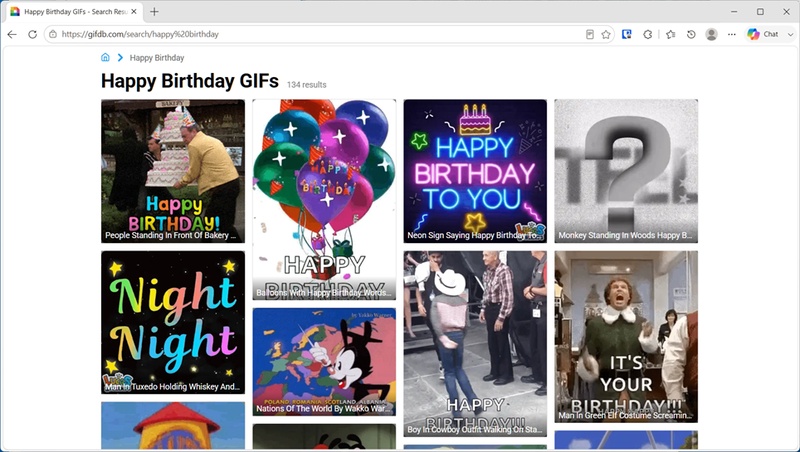 GIFDBの誕生日GIFカテゴリーページ