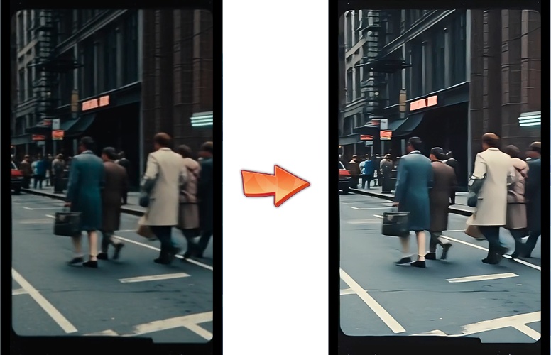 HitPaw Edimakorの「AI強化」機能によるビフォーアフター