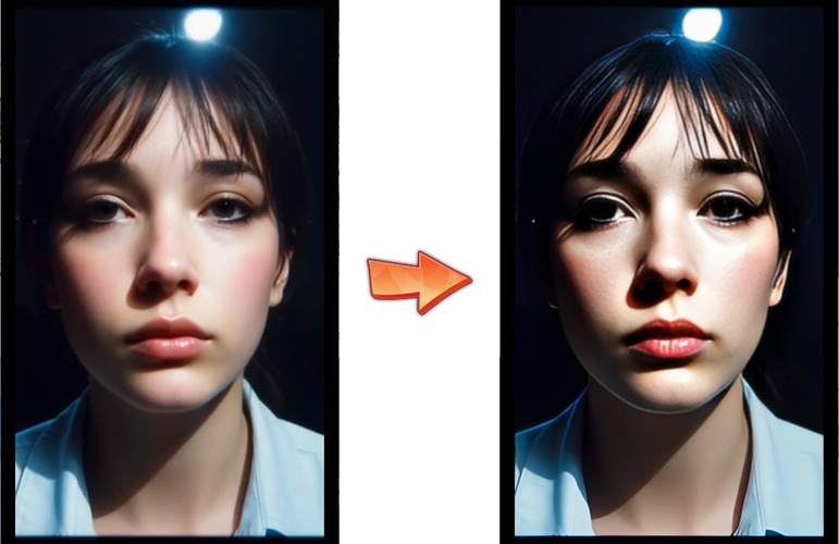 HitPaw Edimakorの「人物修復」機能によるビフォーアフター