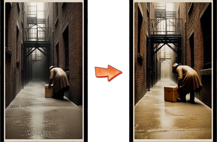 HitPaw Edimakorの「色彩強化」機能によるビフォーアフター