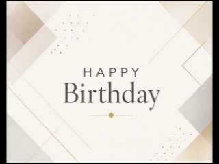ミニマルデザインの誕生日アニメーションGIF