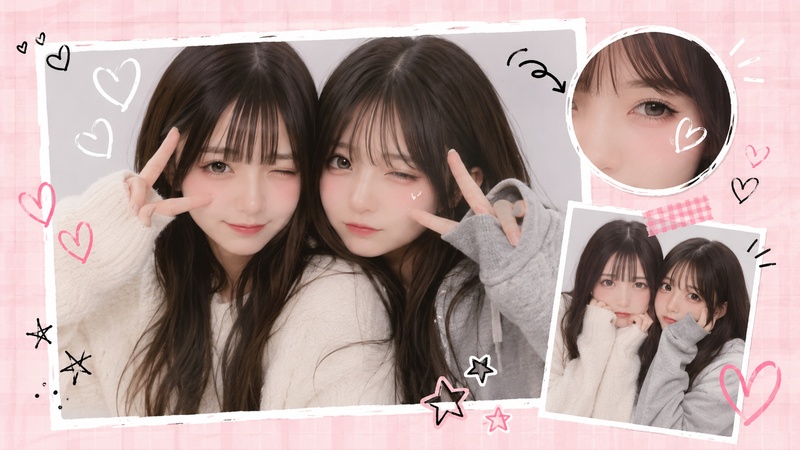 プリクラ風デコアイデア 2