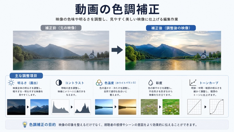 動画の色調補正とは