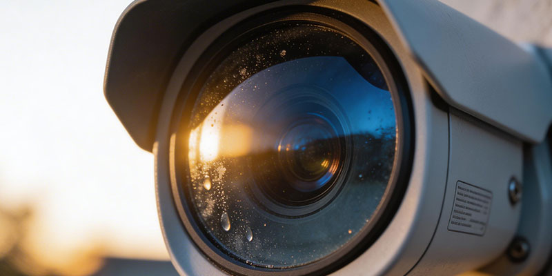 防犯カメラ映像がぼやける原因のイメージ