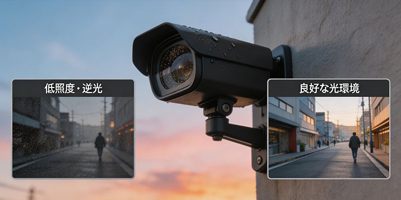 監視カメラ映像の圧縮前後における画質差