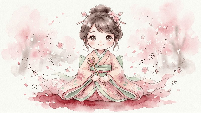 ひなまつりイラスト用AIプロンプト生成例4