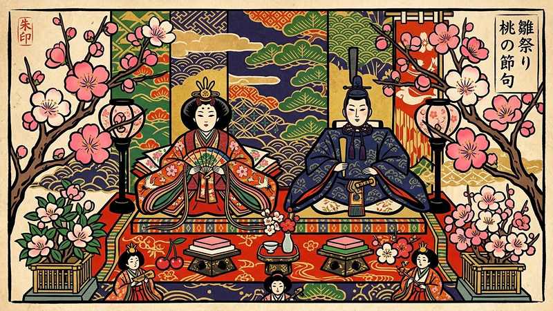 ひなまつりイラスト用AIプロンプト生成例6