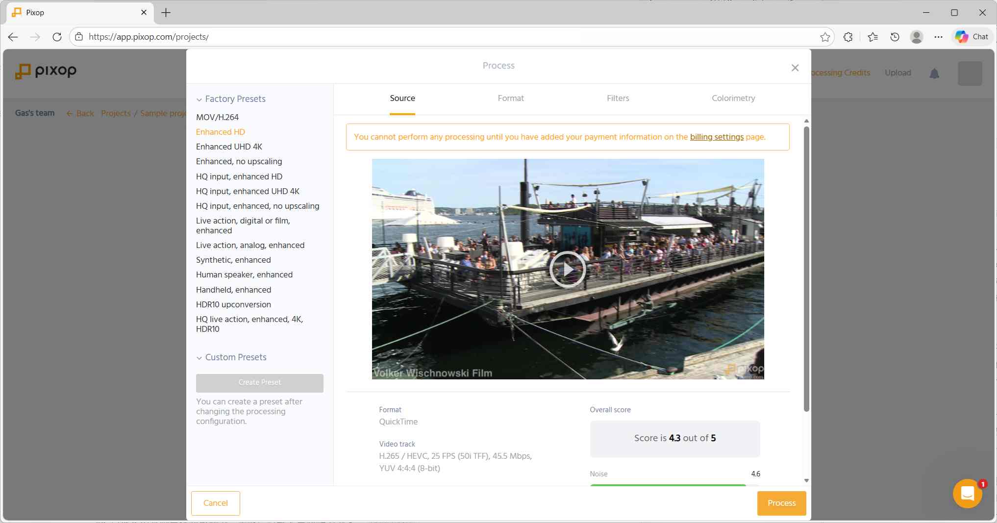 Pixopのインターフェース画面